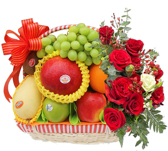 Giỏ trái cây biếu Tết là lời chúc cầu chúc năm mới an khang thịnh vượng.