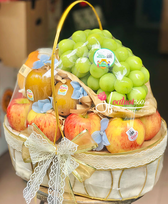 Giỏ quà Tết trái cây nhập khẩu - Món quà ý nghĩa, thiết thực