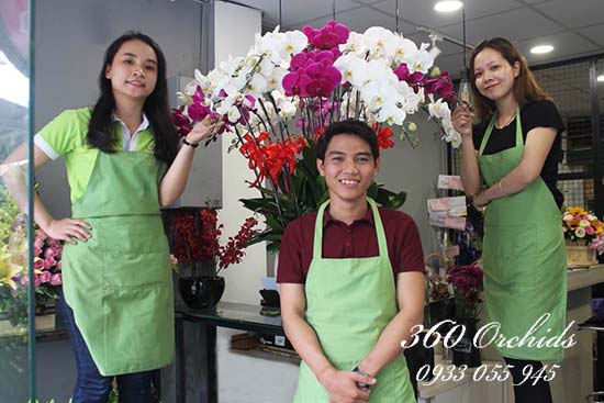Quy trình làm việc tại cửa hàng hoa lan đường Tân Sơn Nhất